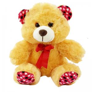 Urso de Pelúcia Marrom com Laço 25Cm Presente Romântico