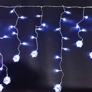 Pisca Natal Cascata Flor de Led Branco 120 Lampadas 127V/3Mt -  Centro Oeste