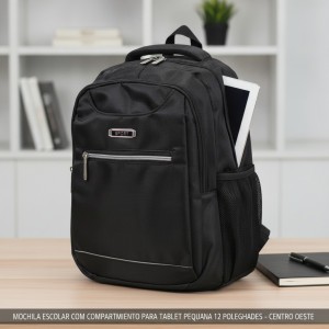 Mochila Escolar com Compartimento para Tablet Pequena 12 Polegadas - Centro Oeste