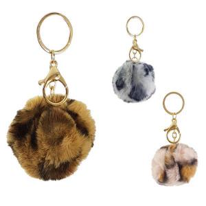 Chaveiro Pelucia Pompom Estampas Sortidas Animal - Centro Oeste