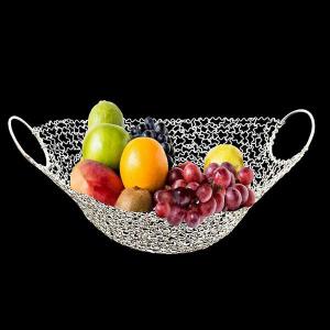 Fruteira Metal Telada Barca Branca Ou Preta Gd.