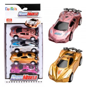 Kit Carrinho Plastico Friccao com 4 Unidades