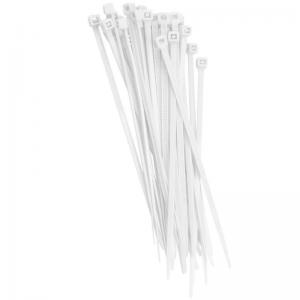 Lacre  de Nylon Branco 4,8X200Mm com 100 Unidades- C.o