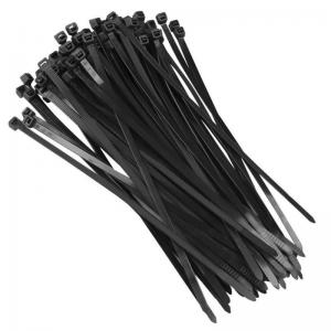 Lacre Plástico de Segurança Preto 4,8X200Mm com 100 Unidades- C.o