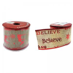 Fita Natal Decorativa 63Mmx10Mt Juta Vermelho - Centro Oeste