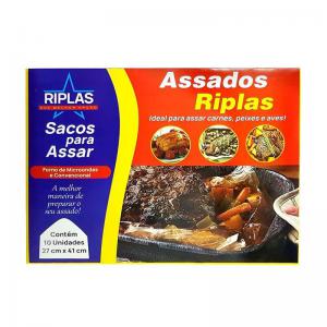 Saco P/Assar em Forno Microondas e Convencional 27X41Cm com 10 Unidades - Riplas