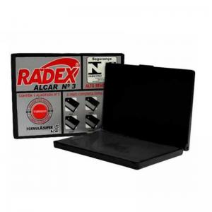 Almofada Carimbo Radex Nº3 Preta - Alta Qualidade