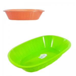 Cesta Oval Funda Rattan Plástico 1,9L Cores Sortidas