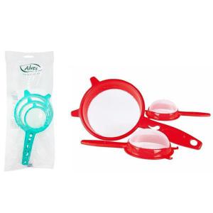 Peneira Plástica com Cabo Kit com 3 Unidades Pmg 7/9/11Cm - Alves Plastic