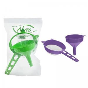 Kit Peneira Plástica 11Cm e Funil N3 Alves Cozinha