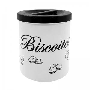 Porta Mantimentos Plastico Tampa com Rosca Redondo Biscoitos 2,3 Litros - Alves Plastic