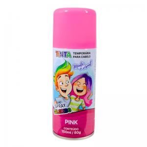 Tinta Spray Cabelo Pink Temporária 150Ml