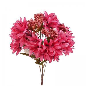 Buque Mini Lirio Pink Envelhecida com 6 Galhos 40Cm - H8.Com