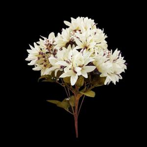 Buque Mini Lirio Creme Envelhecido com 6 Galhos 40Cm - H8.Com