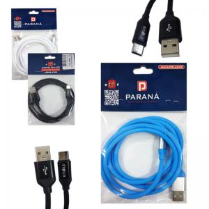 Cabo Usb-C Carregamento Rápido 100Cm Cores Sortidas
