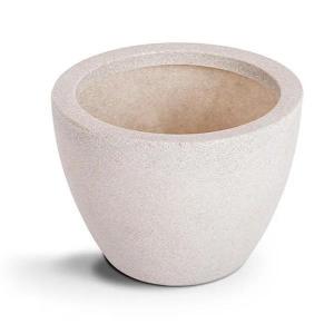 Vaso Cone Baixo Polietileno N22 Branco Marmore 22X28,5Cm - Vasap
