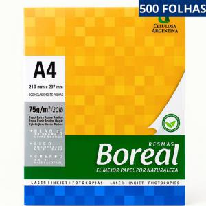 Papel Sulfite A-4 210X297Mm 75.G/M2. Boreal Pct.c/500Fls