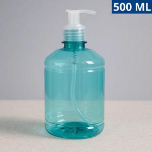 Porta Sabonete Liquido Plastico Pump Cristal 500Ml - Nova Era