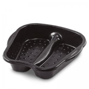 Bacia Pedicure Profissional Preta 32Cm Arqplast