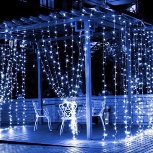 Pisca Natal Cachoeira Led Sequencial Azul 480 Leds 3X3Mts -  Centro Oeste