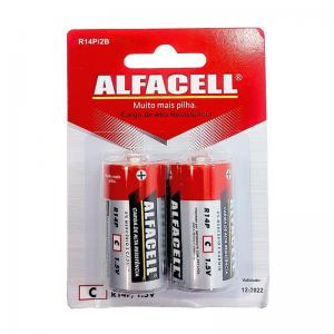 Pilha Média Alfacell 1.5V Vermelha Alta Resistência R14