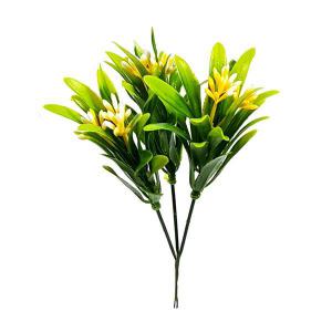 Pick Mini Amarelo com Capim Verde com 3 Galhos - Grillo