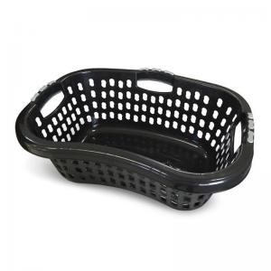 Cesto de Roupa Telado Angular Multiuso Preto 32 Litros 23X43X59Cm - Arqplast