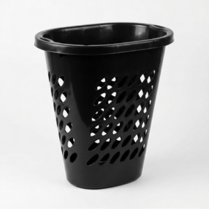 Cesto Telado Oval Elegance sem Tampa Preto - Arqplast