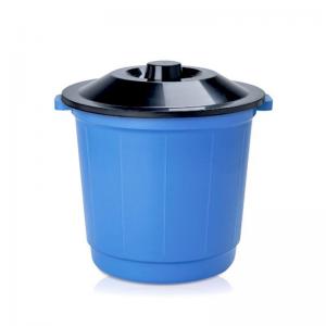 Cesto Organizador Plástico 10L Tampa Azul - Arqplast