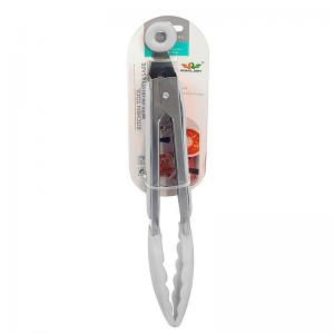 Pegador de Salada Silicone Inox 26Cm Cinza Elegante