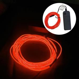 Fio Luz Led Eletroluminescente a Pilha Laranja 3 Metros - Wincy Natal