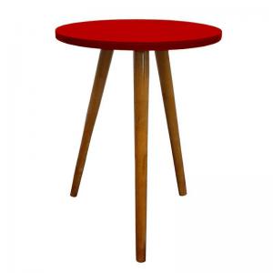 Mesa de Centro com Tampo Retro Vermelho Brilho 60X45Cm - Fabbre