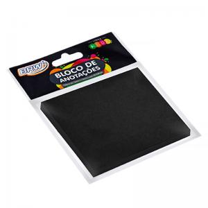 Bloco Recado Post-It Preto 76X76Mm Brw 50 Folhas