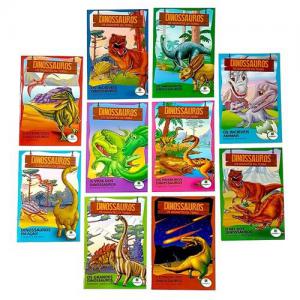 Livro de História Dinossauros os Gigantes da Terra com 10 Unidades Sortidos com 8 Pagina - Todolivro