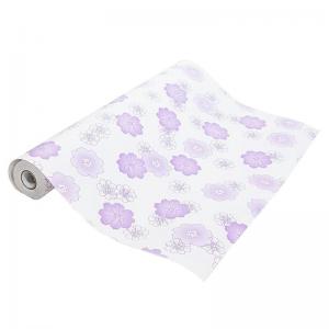 Papel Parede Autoadesivo Flores Lilás 45Cmx10M