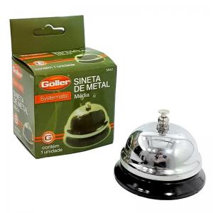 Campainha de Mesa Aço Inox Média Goller