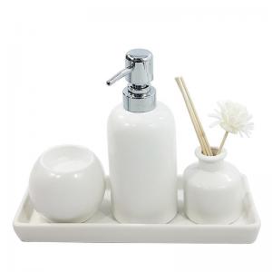 Conjunto Banheiro Ceramica Branco com 4 Peças - Rio Master
