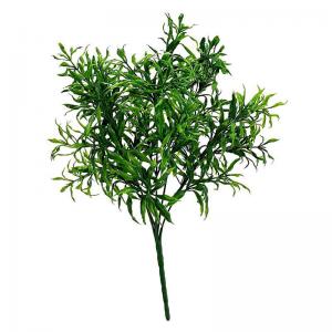 Buque Mini Capim Alfinete Verde com 5 Galhos 35Cm - Mc Flores