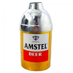Porta Garrafinha Aluminio Térmica para Cerveja Amstel 300Ml- Redar