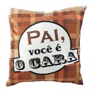Almofada Pelúcia Quadrada Pai Você É o Cara 35X35Cm - Manuque