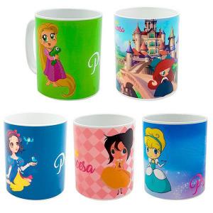 Caneca Plástica Princesas 350Ml Presente Infantil