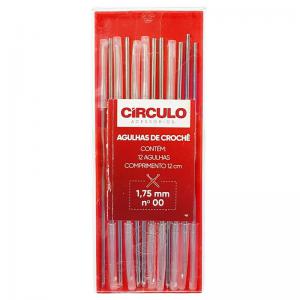 Agulha de Croche Aço Inoxidavel N.0 1,75Mm com 12 - Circulo - Mcd