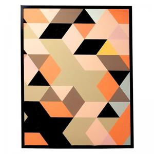 Quadro Decorativo Plástico Estampas Geometricas 39X49Cm - Amigold