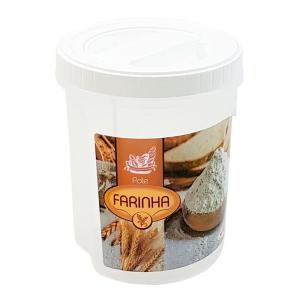 Porta Mantimento Plástico Redondo com Rosca para Farinha -  Nitron