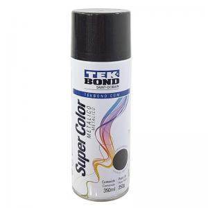 Tinta Spray Tekbond Metálico Preto 350Ml Decoração