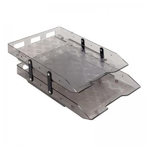 Organizador Plástico Fumê 2 Bandejas Carbrink
