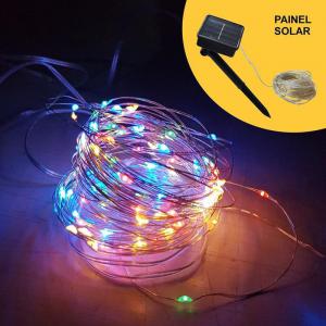 Pisca Natal Led Solar Colorido 10Mt - Centro Oeste