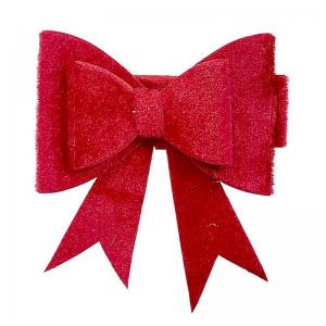 Laço Guardanapo Veludo Vermelho Natal 8Cm