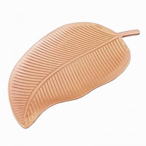 Bandeja Madeira Formato Folha Rose 35X17,5Cm - Fwb