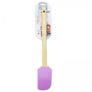 Espatula em Silicone com Cabo de Madeira Lilás 26Cm - Centro Oeste - Mcd
